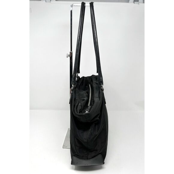 Prada Black Tessuto Nylon Tote Bag with Leather Trim – Triangle Logo - Picture 4 of 14